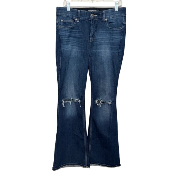 Torrid Bombshell Flare High-Rise Dark Wash Jeans - Size 10R - Picture 5 of 11